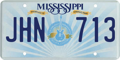 MS license plate JHN713