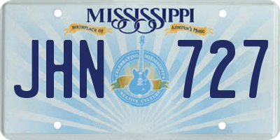 MS license plate JHN727