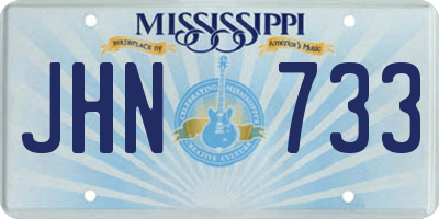 MS license plate JHN733
