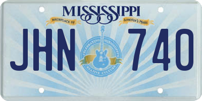 MS license plate JHN740