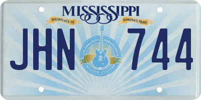 MS license plate JHN744