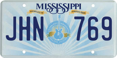 MS license plate JHN769