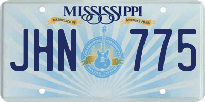 MS license plate JHN775