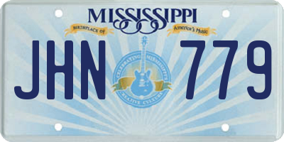 MS license plate JHN779