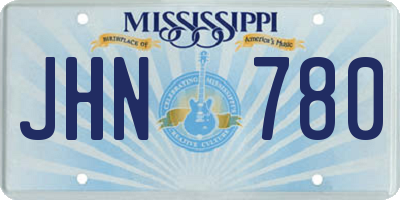 MS license plate JHN780