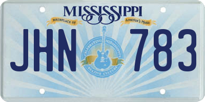 MS license plate JHN783