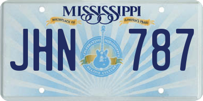MS license plate JHN787