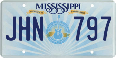 MS license plate JHN797