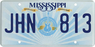 MS license plate JHN813