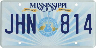 MS license plate JHN814