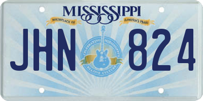 MS license plate JHN824