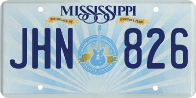 MS license plate JHN826