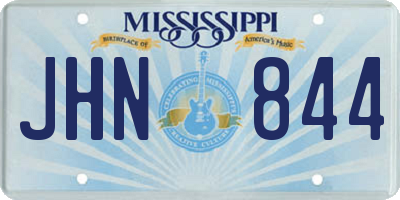 MS license plate JHN844