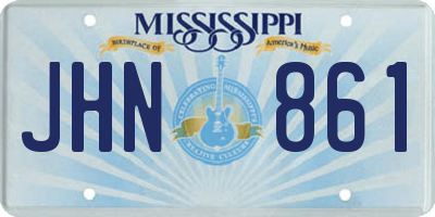 MS license plate JHN861