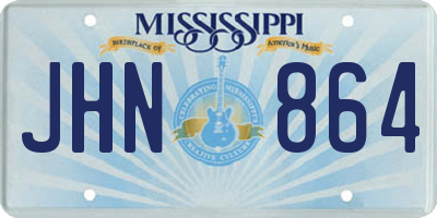 MS license plate JHN864
