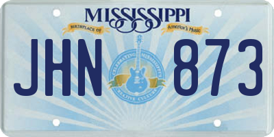 MS license plate JHN873
