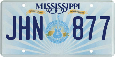 MS license plate JHN877