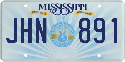 MS license plate JHN891