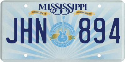 MS license plate JHN894