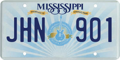 MS license plate JHN901