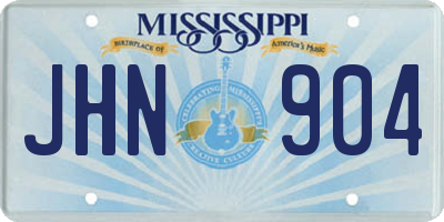 MS license plate JHN904