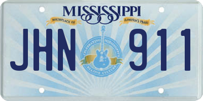 MS license plate JHN911
