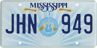 MS license plate JHN949