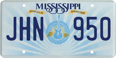 MS license plate JHN950