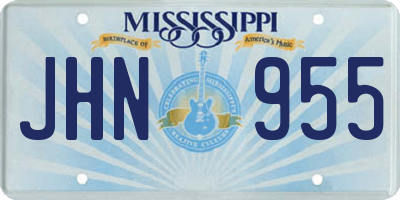 MS license plate JHN955