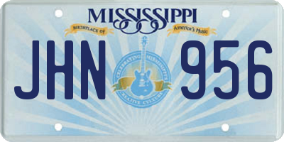 MS license plate JHN956