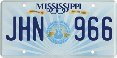 MS license plate JHN966