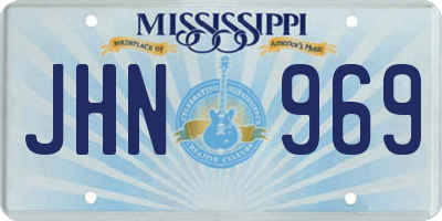 MS license plate JHN969