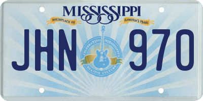MS license plate JHN970