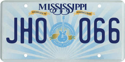 MS license plate JHO066