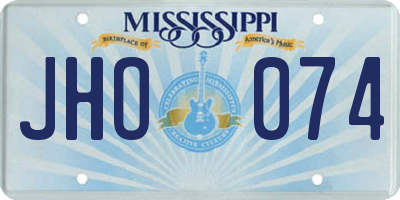 MS license plate JHO074