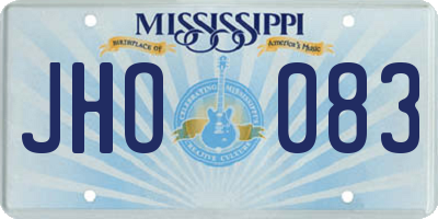 MS license plate JHO083
