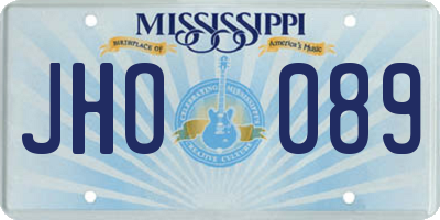 MS license plate JHO089
