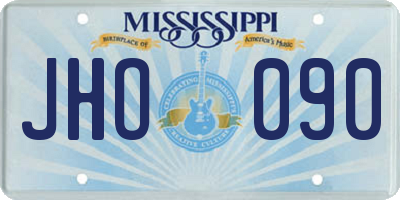 MS license plate JHO090