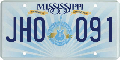 MS license plate JHO091