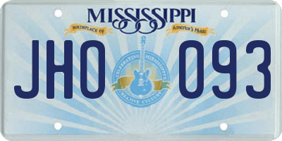 MS license plate JHO093