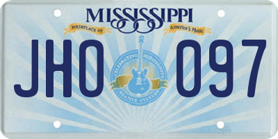 MS license plate JHO097