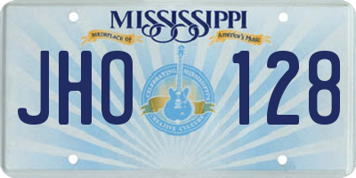 MS license plate JHO128