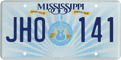 MS license plate JHO141