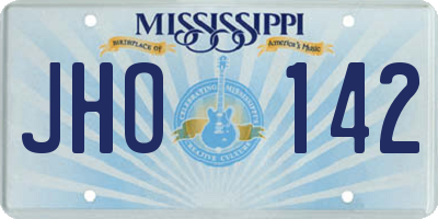 MS license plate JHO142