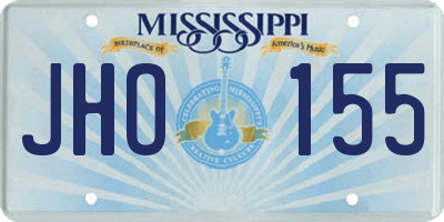 MS license plate JHO155