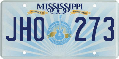 MS license plate JHO273