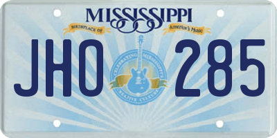 MS license plate JHO285