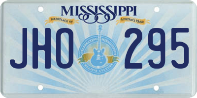 MS license plate JHO295