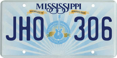 MS license plate JHO306