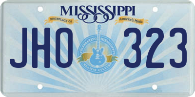 MS license plate JHO323